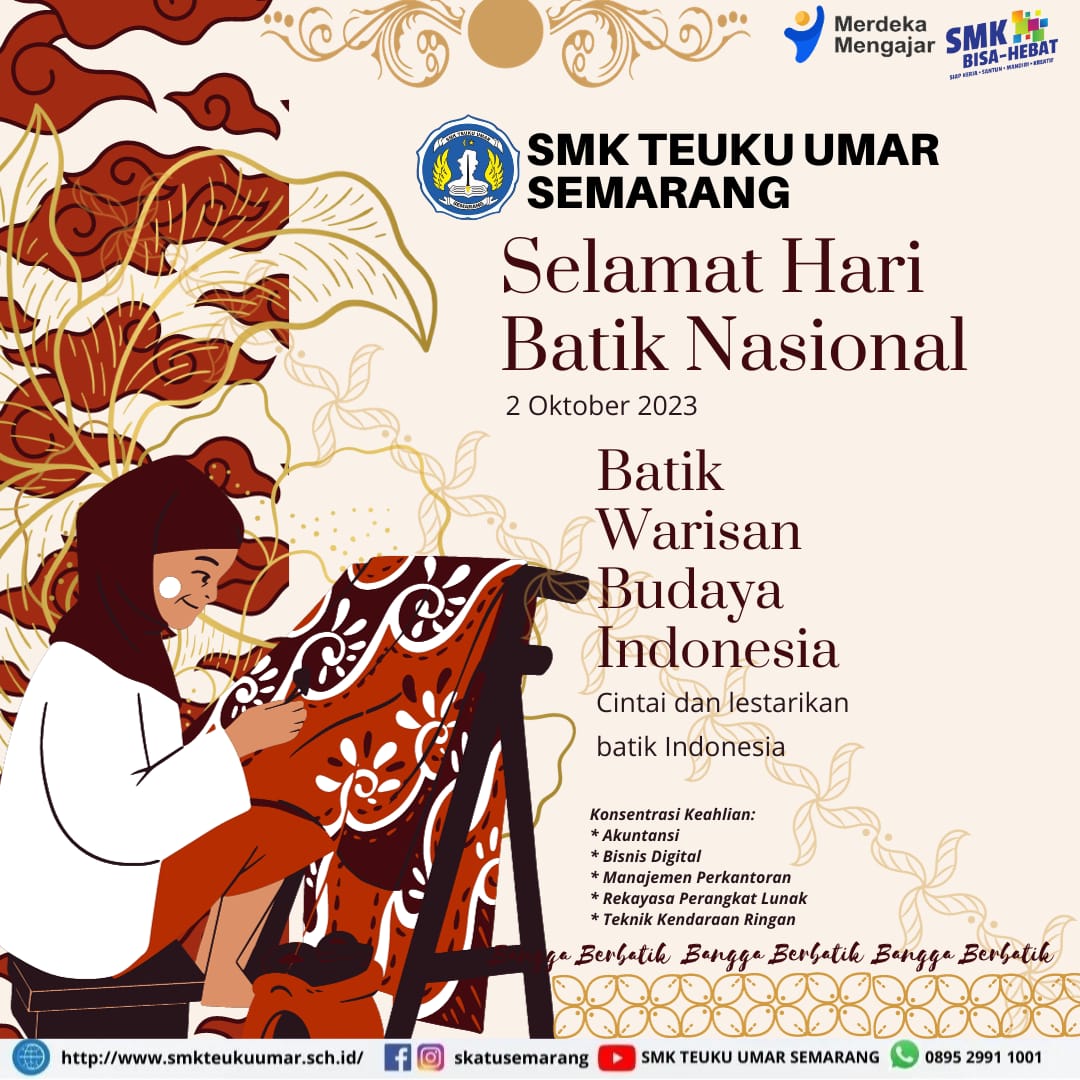 SMK Teuku Umar Semarang mengucapkan Selamat Hari Batik Nasional 2 Oktober 2023